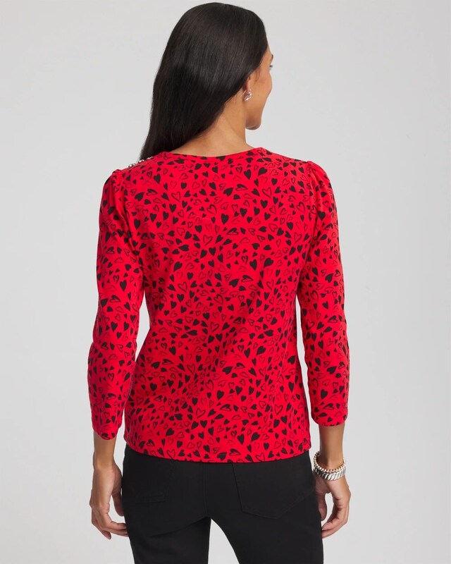 Lover Girl Button Heart Tee - image 3